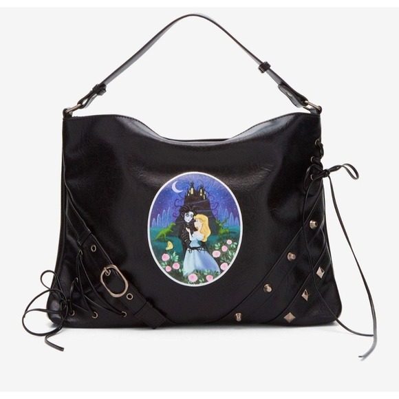 Her Universe Handbags - NEW Her Universe Edward Scissorhands Studded Hobo Shoulder Bag Grunge Whimsigoth